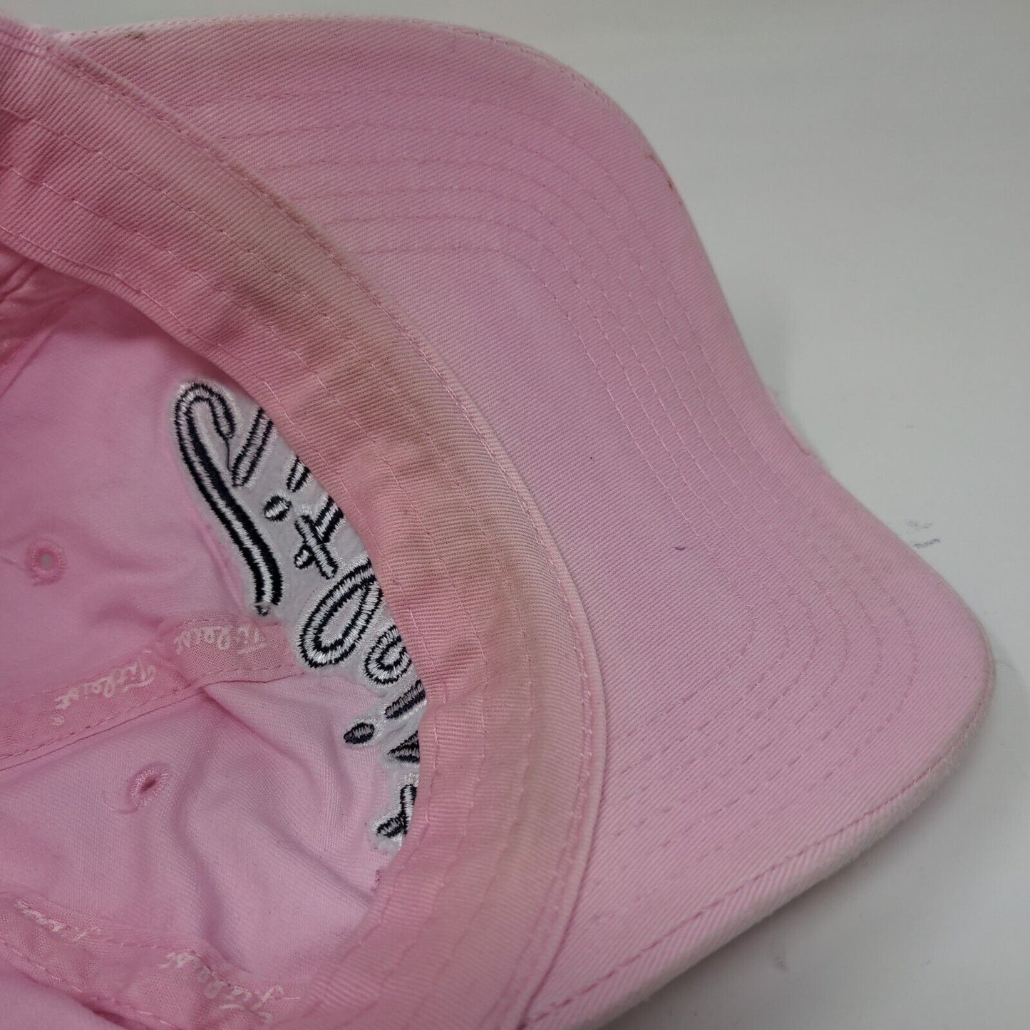 Titleist Lady Viking Golf Slideback Hat Pink One Size Embroidered Distressed