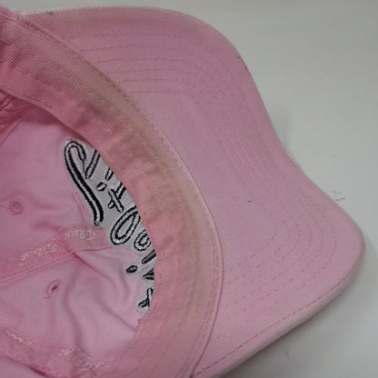 Titleist Lady Viking Golf Slideback Hat Pink One Size Embroidered Distressed