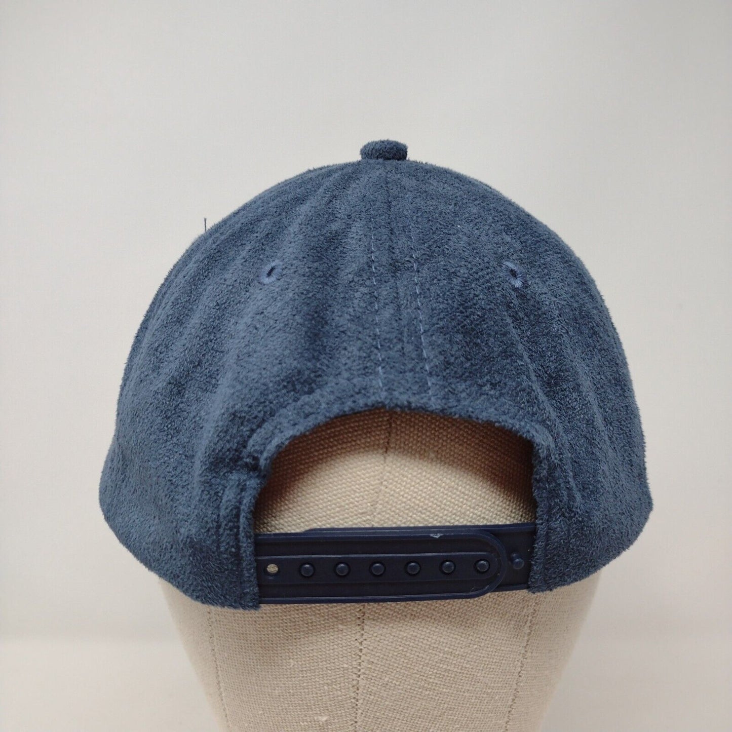 Unbranded Snapback Hat Blue OSFA Adjustable Vented Holes 6 Panel Blank