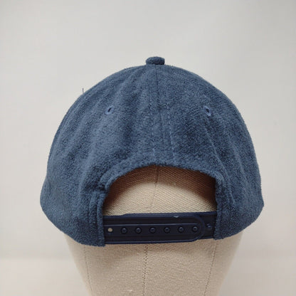 Unbranded Snapback Hat Blue OSFA Adjustable Vented Holes 6 Panel Blank