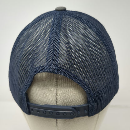 Yupoong Trucker Hat Gray Blue One Size Firstam Idaho State Patch Mesh Snapback