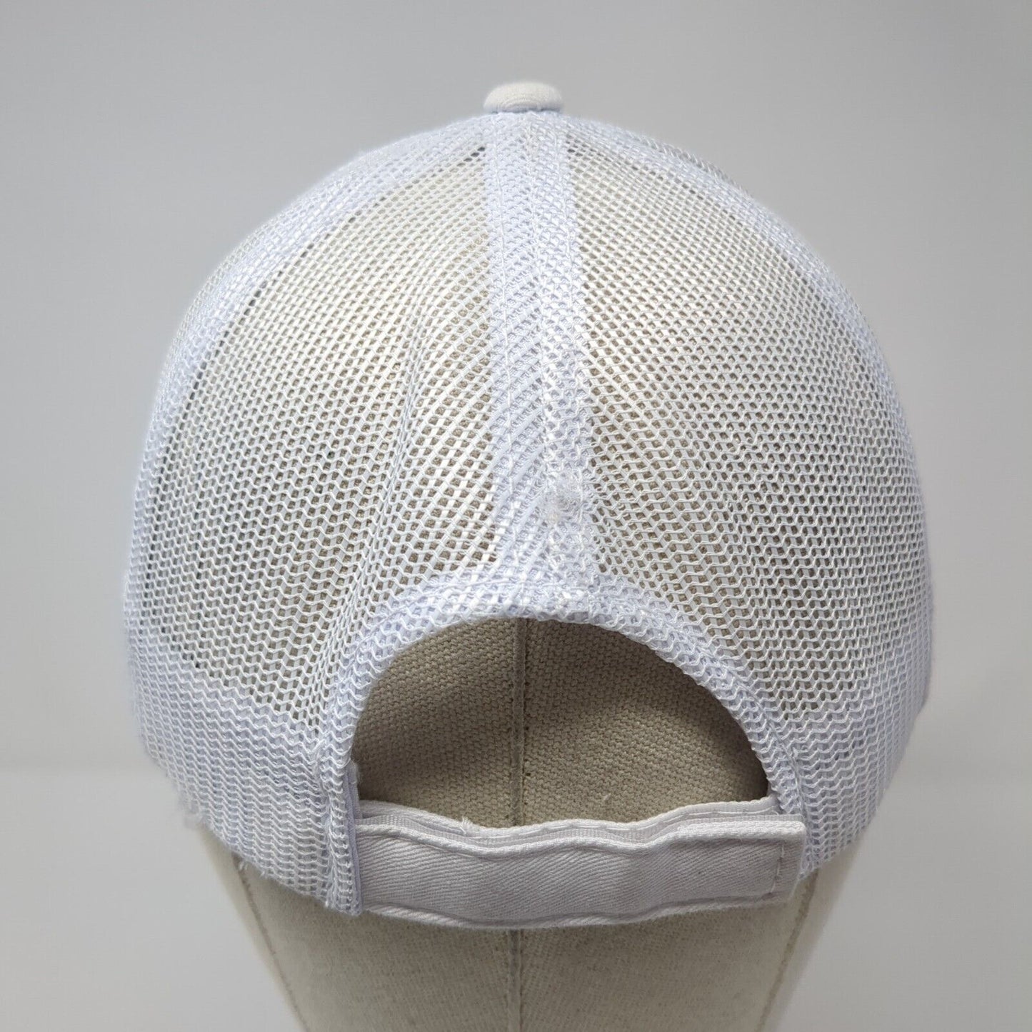Outdoor Cap Strapback Trucker Hat White One Size Adjustable Mesh Back Blank
