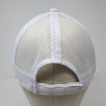 Outdoor Cap Strapback Trucker Hat White One Size Adjustable Mesh Back Blank