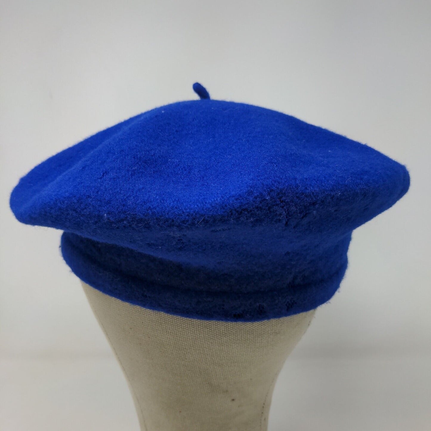 Beret Basque Women's Cap Hat Blue 100% Wool De Luna RN #58884