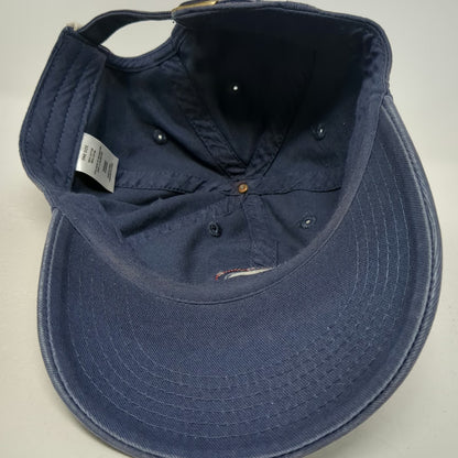 Life is Good Baseball Cap Blue One Size Bleached Wash Distressed Patch Hat