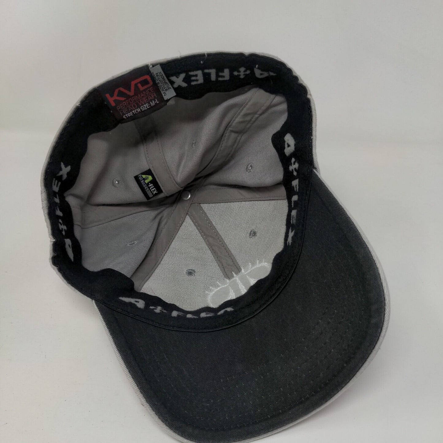 KVD Performance Headwear Fitted Hat Gray M/L Embroidered Flexfit
