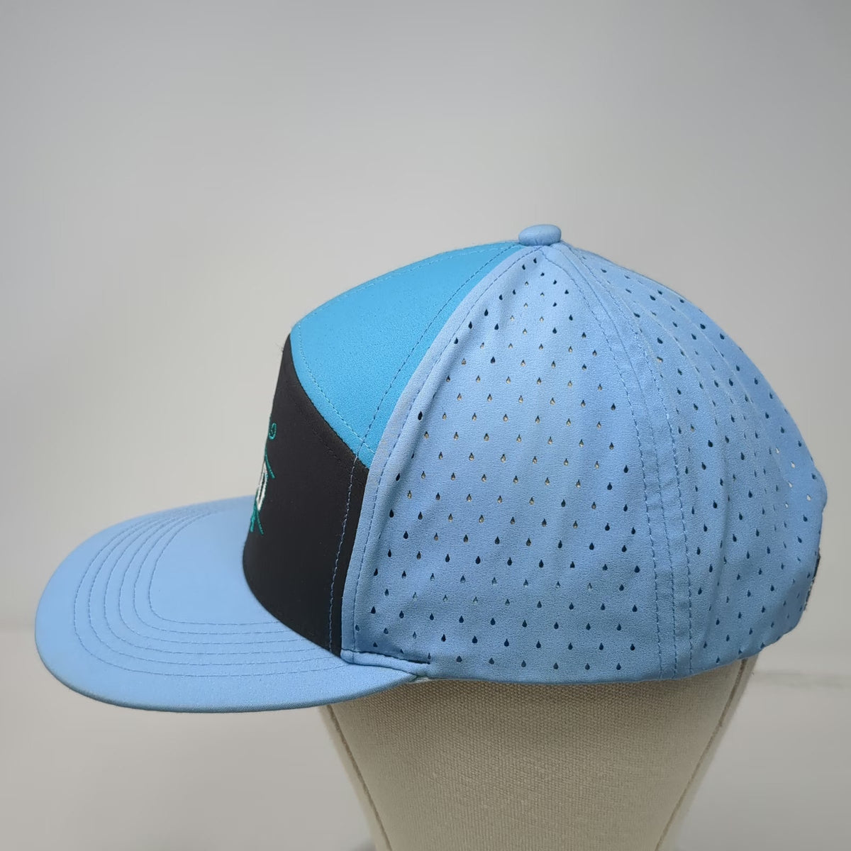 The Heartbeat Brand Trucker Hat Blue One Size Buck Naked Perforated Tractor