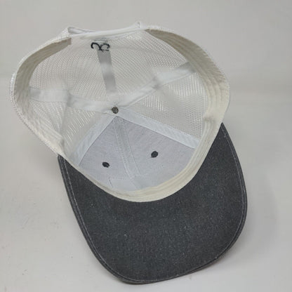 Unbranded Men's Snapback Mesh Back Hat Gray White Myrtle Beach South Carolina