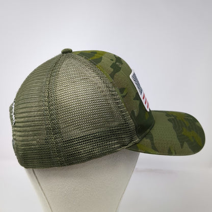 DeWalt Trucker Hat Green One Size American Flag Camo Guaranteed Tough Mesh