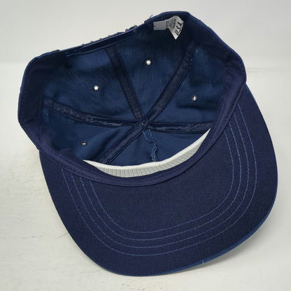 Master Dexter Lock Open A New Door 5 Panel Blue Snapback Hat USA Logo Vintage