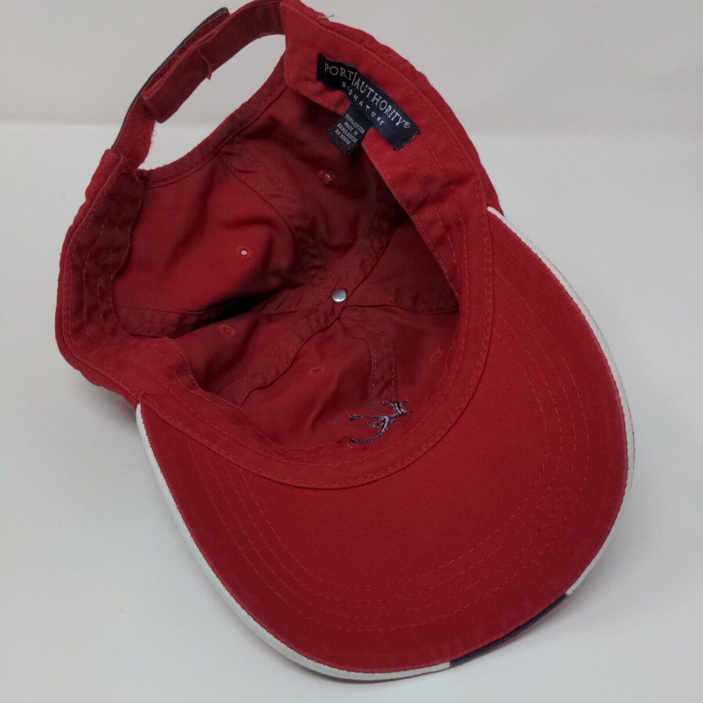 LC Warrior Golf Strapback Hat Red One Size Embroidered Port Authority