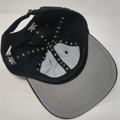 Adidas Trefoil Slideback Hat Black One Size 3 Stripes Logo Adjustable