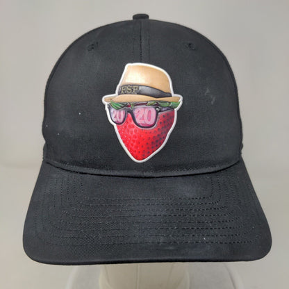 Cool Strawberry Snapback Hat Black M/L Embroidered Richardson Pro 212