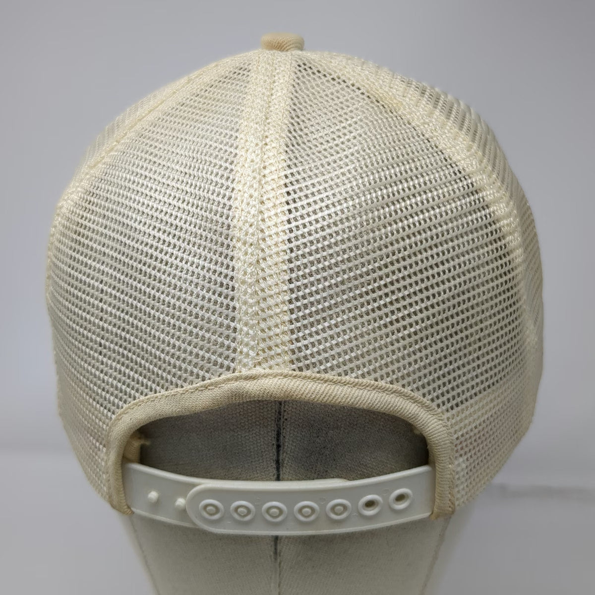 K-Brand Trucker Hat Beige Vintage Stavrianoudakis Enterprises Farming Seed Mesh