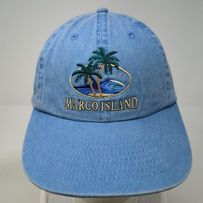 Distinctive Headwear Baseball Cap Blue One Size Marco Island Palm Trees Hat