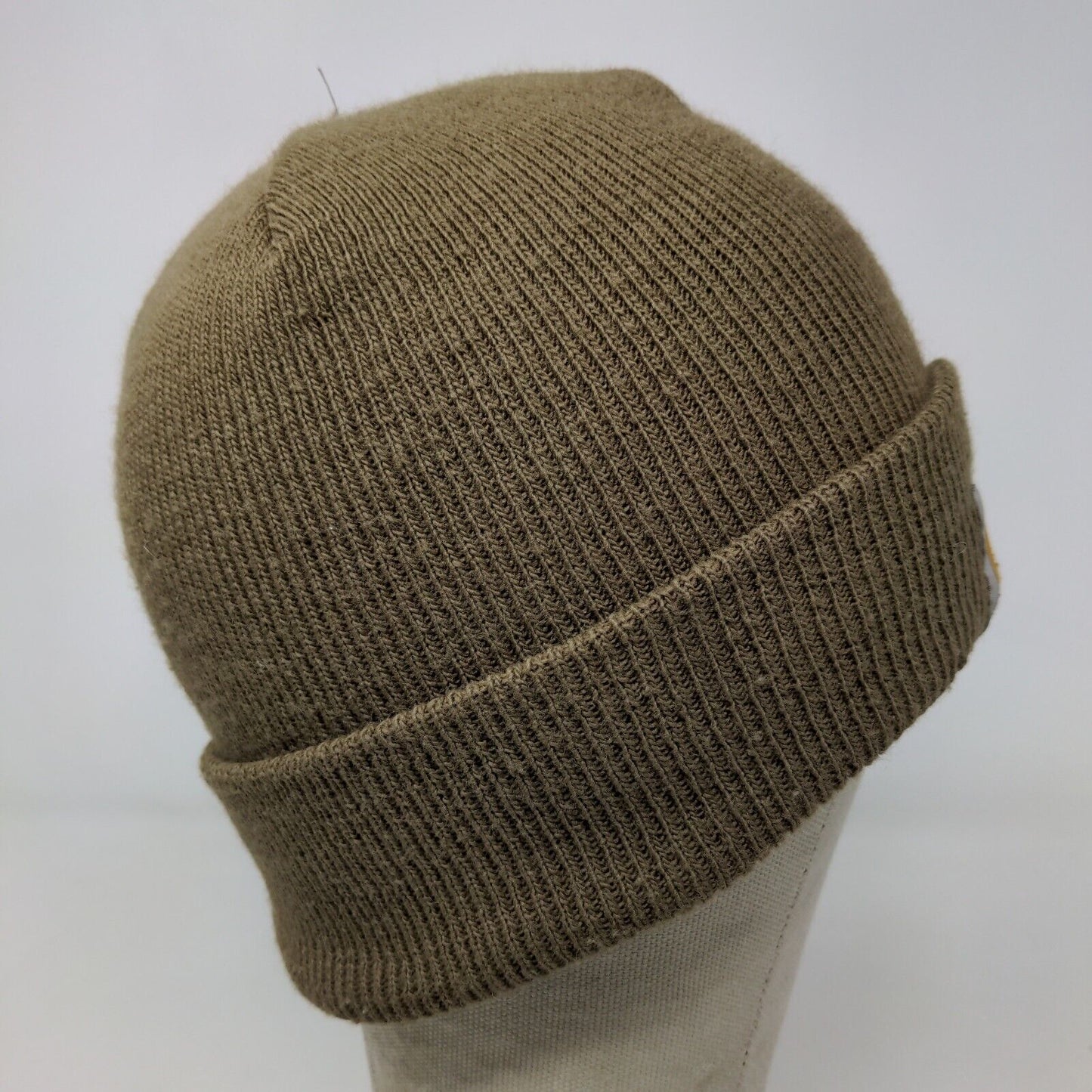 Carhartt Men's Knit Beanie Hat Cap Brown Size OSFA Patch Logo Vintage Made USA