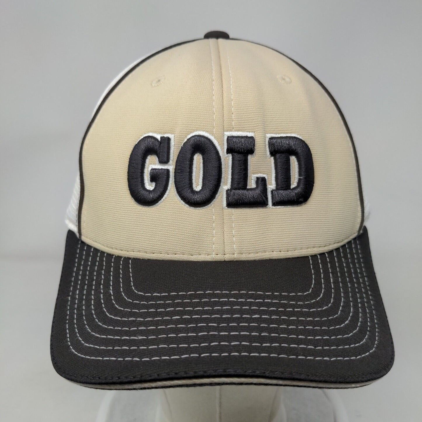 GOLD Fitted Hat Multicolor L/XL Embroidered Flexfit 6 Panel Richardson