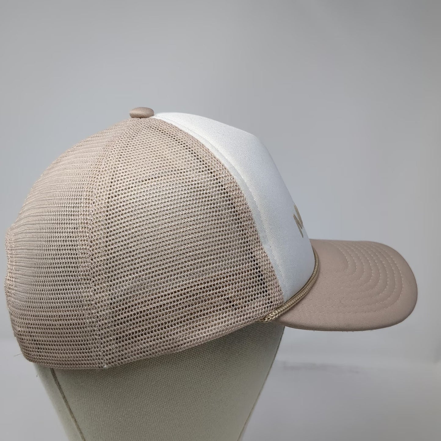 Madhappy Trucker Hat Beige White One Size Mesh Snapback Rope Embroidered Logo