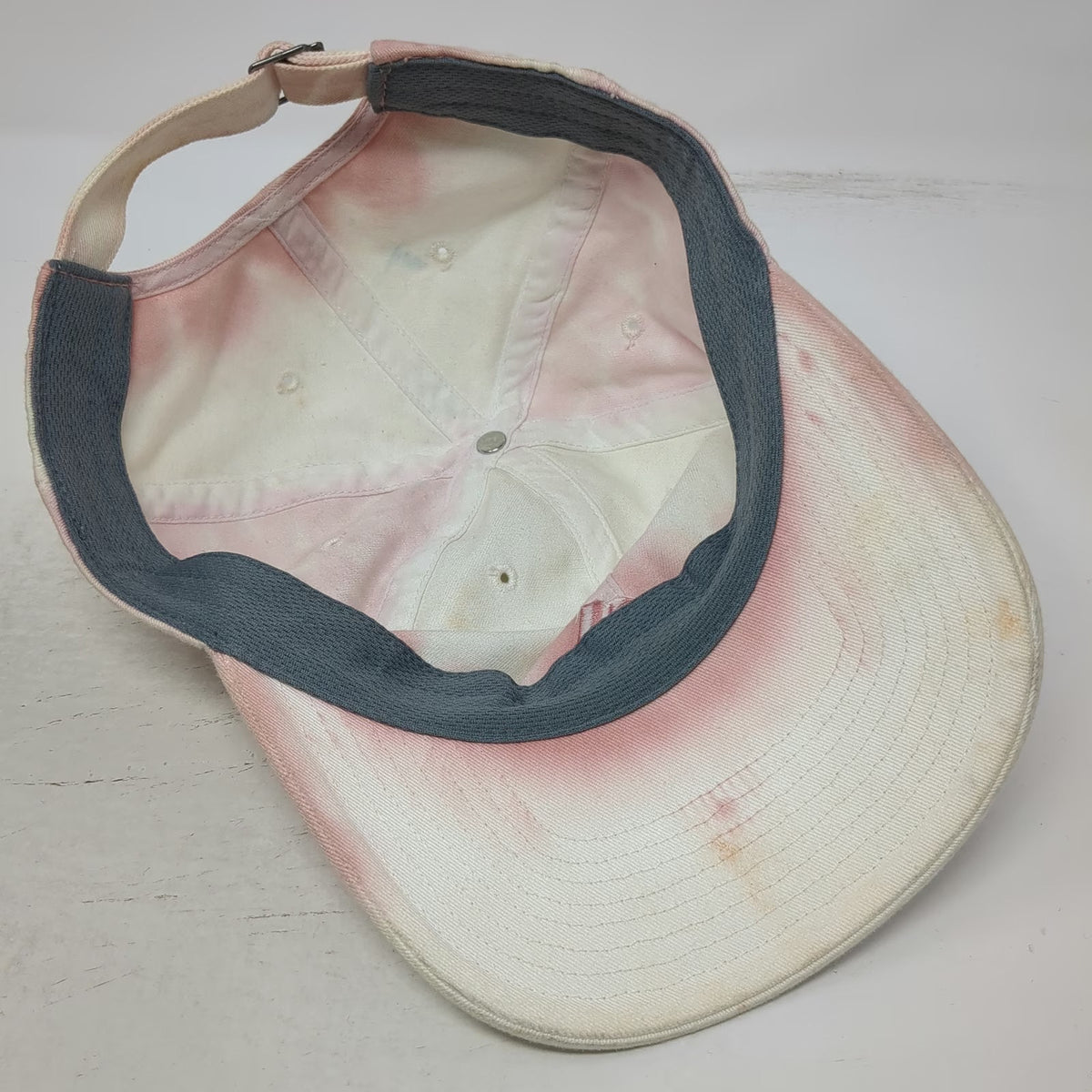 Adidas Baseball Cap White Pink One Size Tie Dye AEROREADY Cotton Adjustable Hat