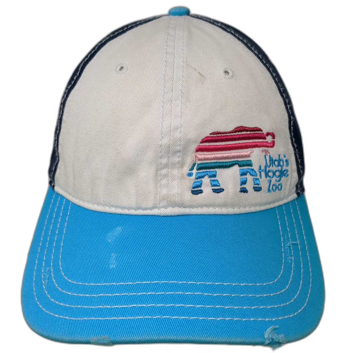 Hat Graphix 360 Baseball Cap Blue One Size Utahs Hogle Zoo Embroidered Strapback