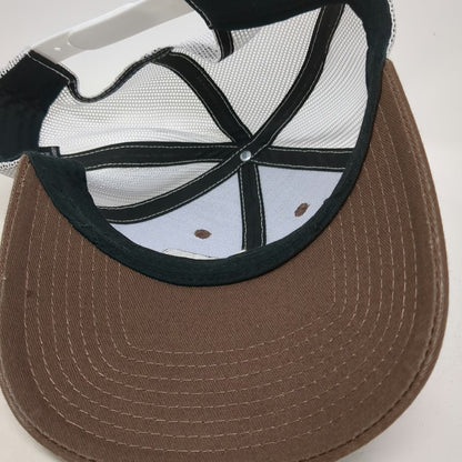 Scheels Trucker Hat Brown OSFM Bigfoot Sasquatch Mountain Patch Mesh Snapback