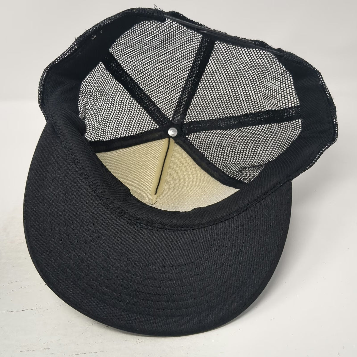 Wayne's World Movie Logo Black One Size Trucker Hat Snapback Foam Mesh Back
