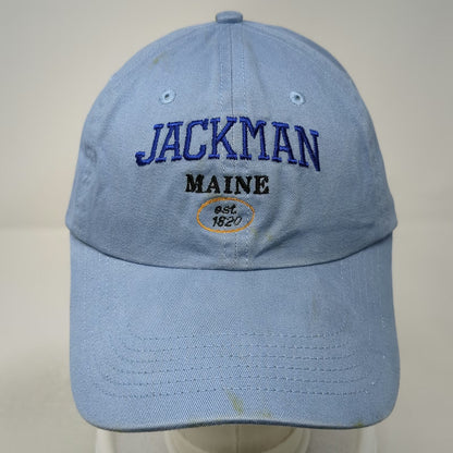 Harvard Square Jackman Maine Blue Baseball Cap Hat One Size Slideback Strapback