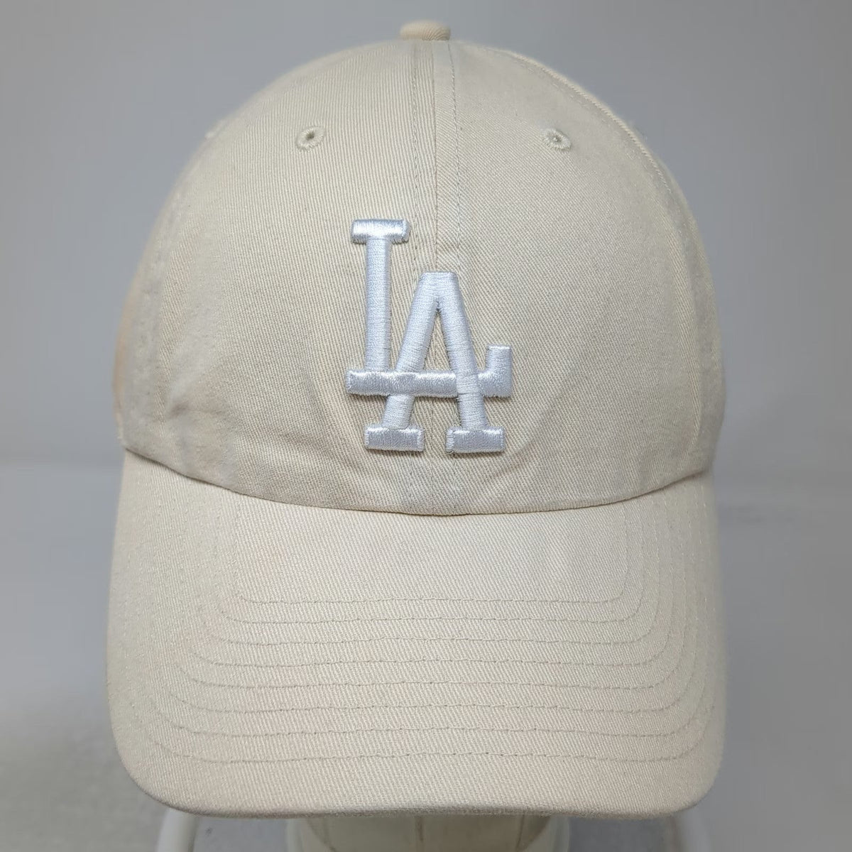 47 Los Angeles Dodgers MLB Baseball Cap Beige One Size Adjustable Strapback Hat