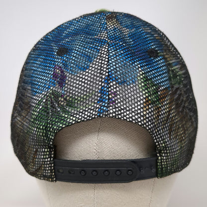 Double Portion Supply Maui Zipline Snapback Black One Size Floral Hat Mesh