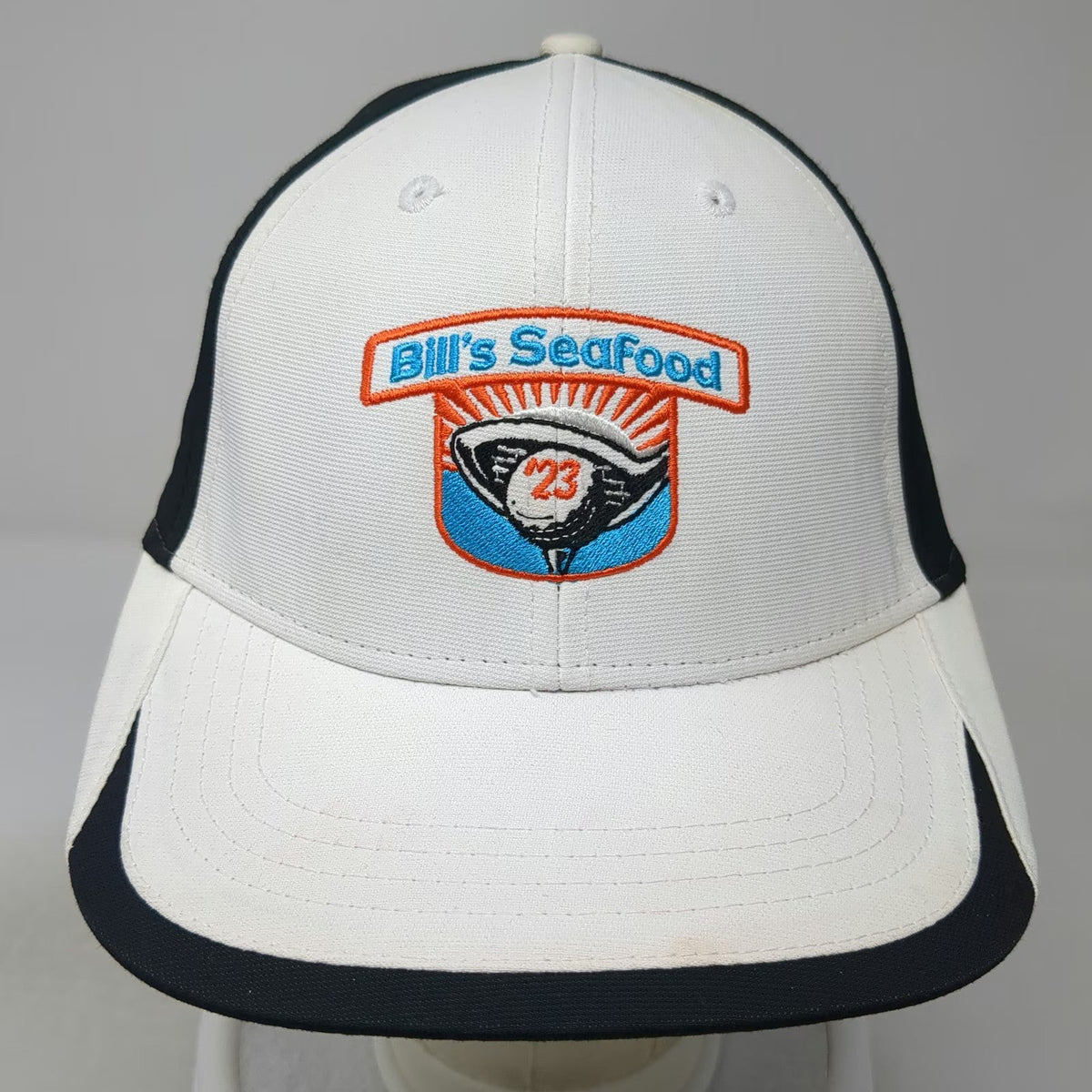 Fahrenheit Headwear Baseball Cap White One Size Bills Seafood Golf Slideback Hat