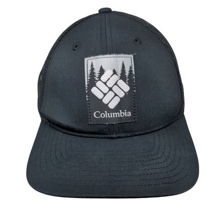 Columbia Snapback Trucker Hat Black One Size Adjustable Vented Holes Mesh Back