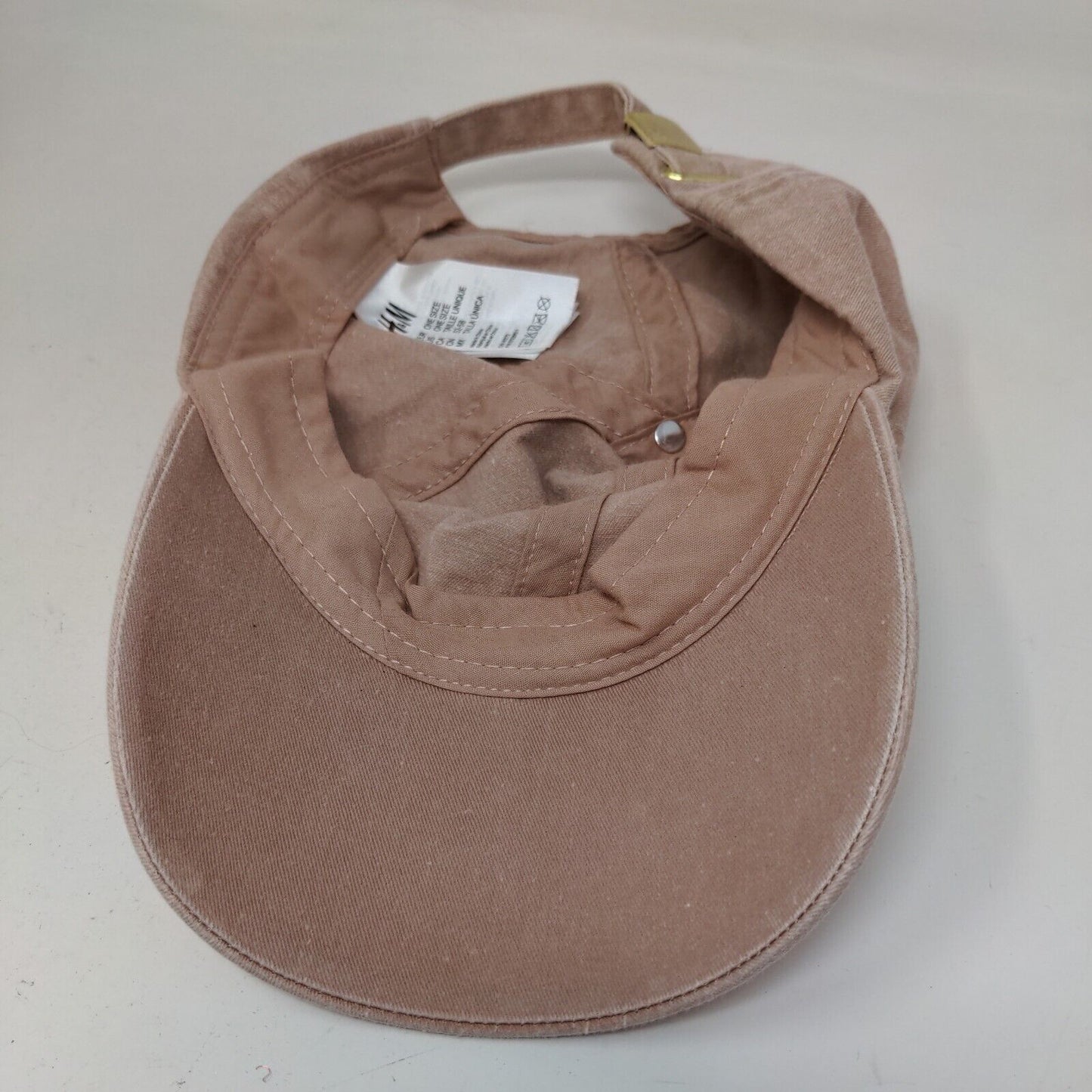 H&M Men's Slideback Hat Tan Size OS Blank 100% Cotton Adjustable