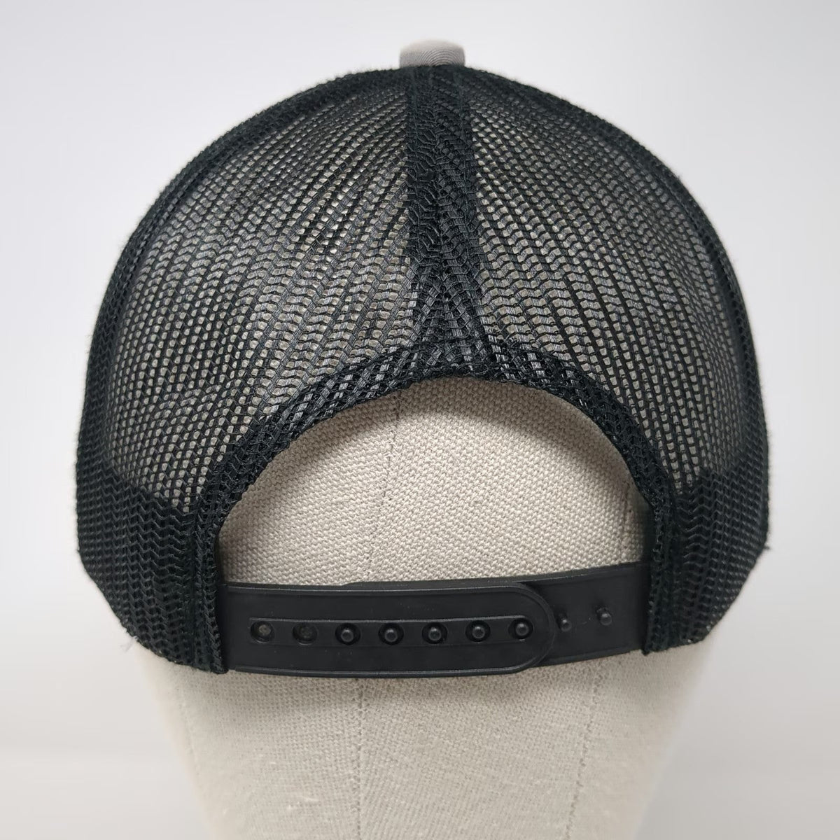 Grom Trucker Hat Gray One Size Mesh Back Snapback Logo Embroidered Baseball Cap