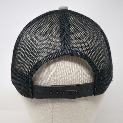 Grom Trucker Hat Gray One Size Mesh Back Snapback Logo Embroidered Baseball Cap