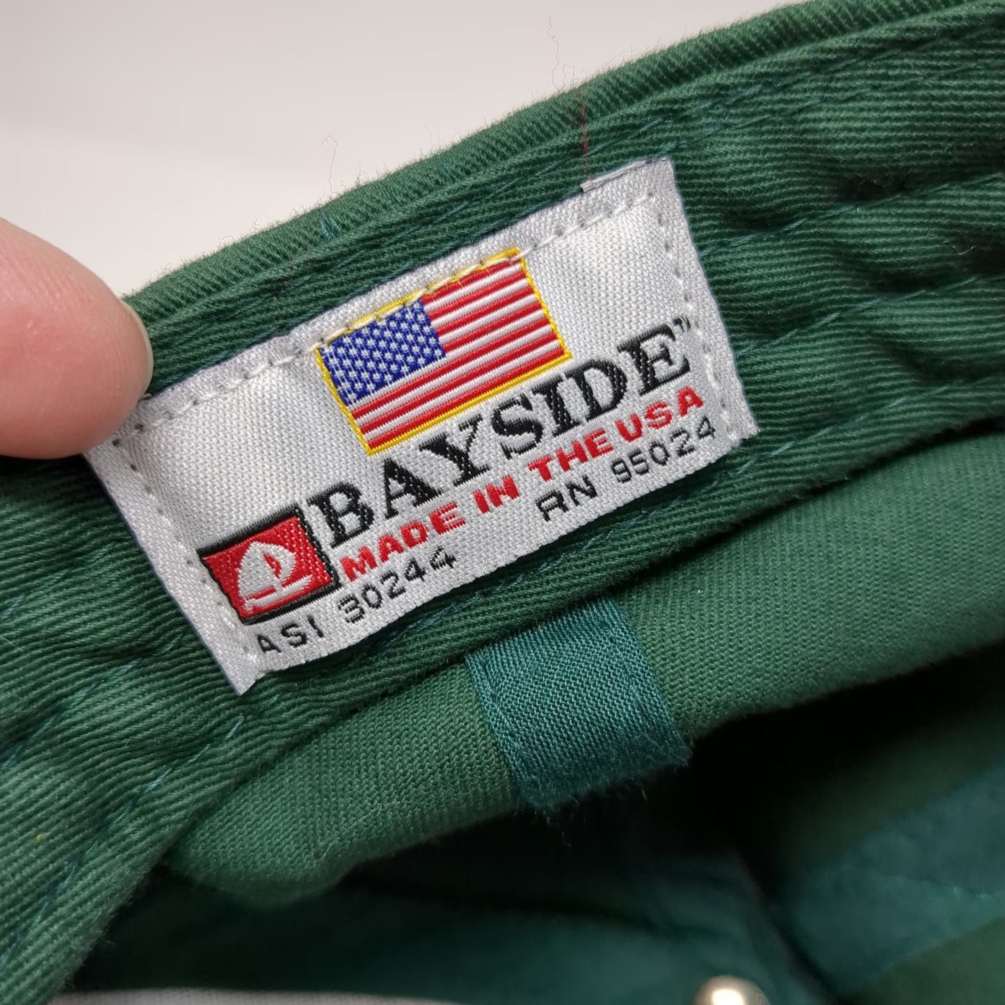 Bayside Baseball Cap Green OSFM Reliable Property Maintenance Made in USA Hat