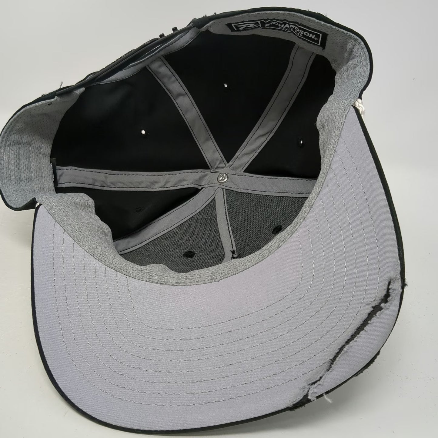 Richardson 5 Panel Hat Black One Size Midtown Ranch Logo Rope Snapback Patch