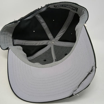 Richardson 5 Panel Hat Black One Size Midtown Ranch Logo Rope Snapback Patch