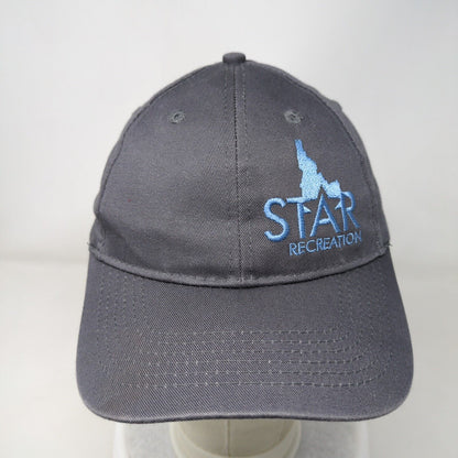 Star Recreation Strapback Hat Gray Youth Embroidered Port & Company