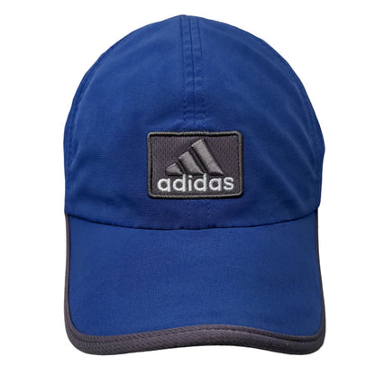 Adidas Strapback Hat Blue One Size Adjustable Embroidered Logo 6 Panel
