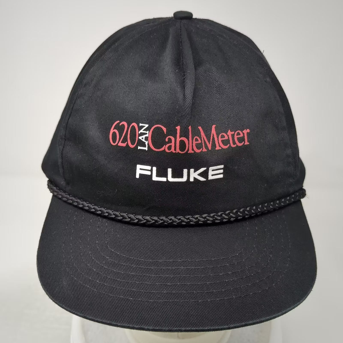 Fluke 620 LAN CableMeter 5 Panel Hat Black Snapback One Size Rope Embroidered