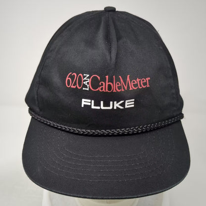 Fluke 620 LAN CableMeter 5 Panel Hat Black Snapback One Size Rope Embroidered
