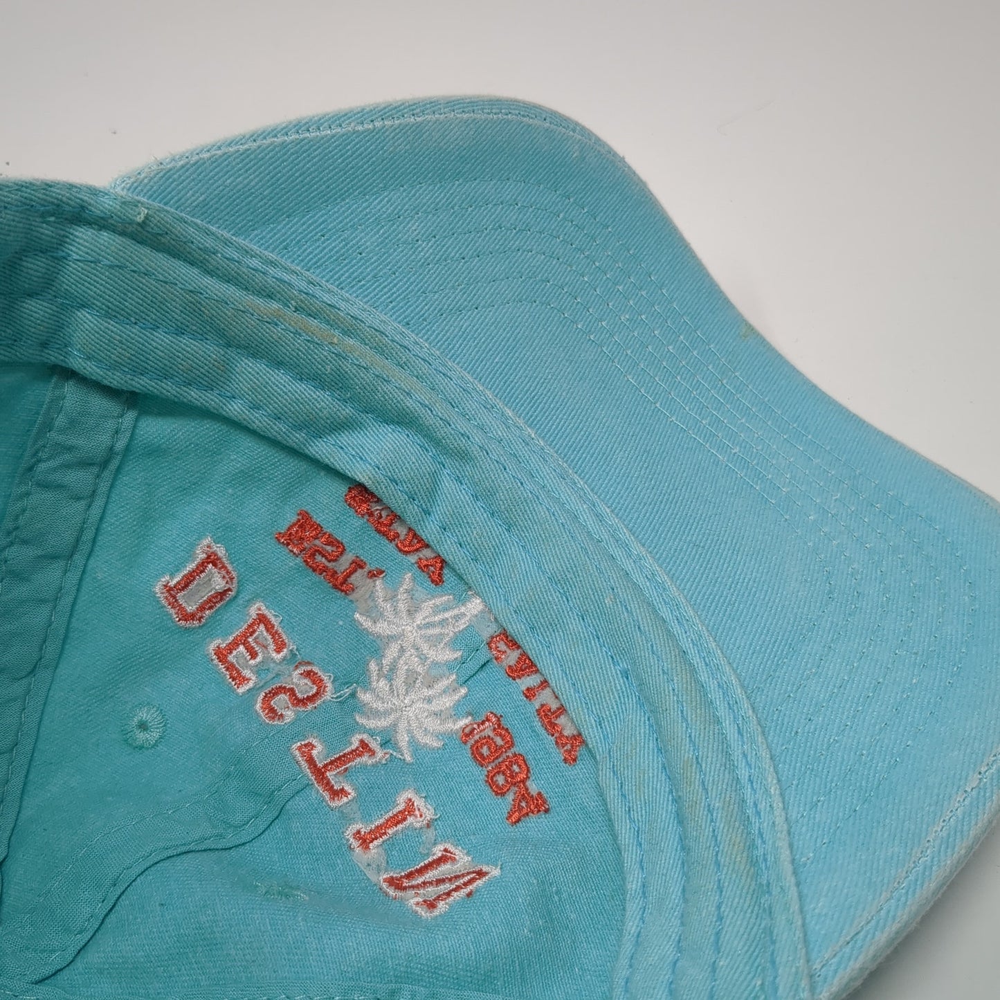 Destin Florida Stay Salty Strapback Hat Blue One Size Embroidered
