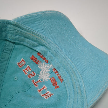 Destin Florida Stay Salty Strapback Hat Blue One Size Embroidered