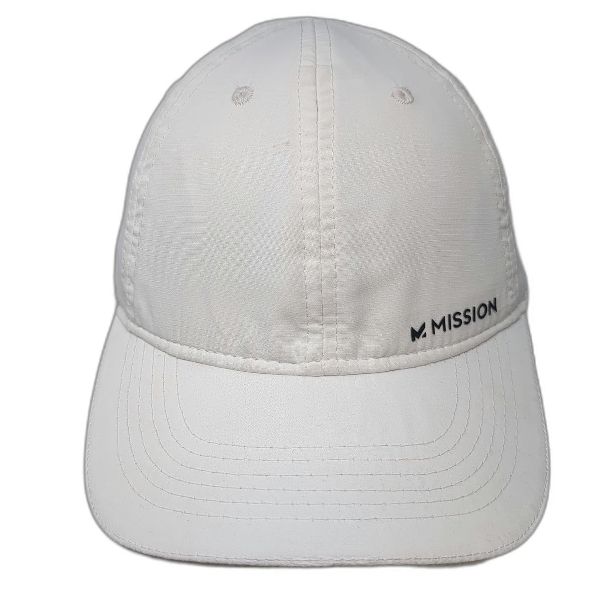 Mission Baseball Cap White One Size Strapback Cooling Performance Athletic Hat