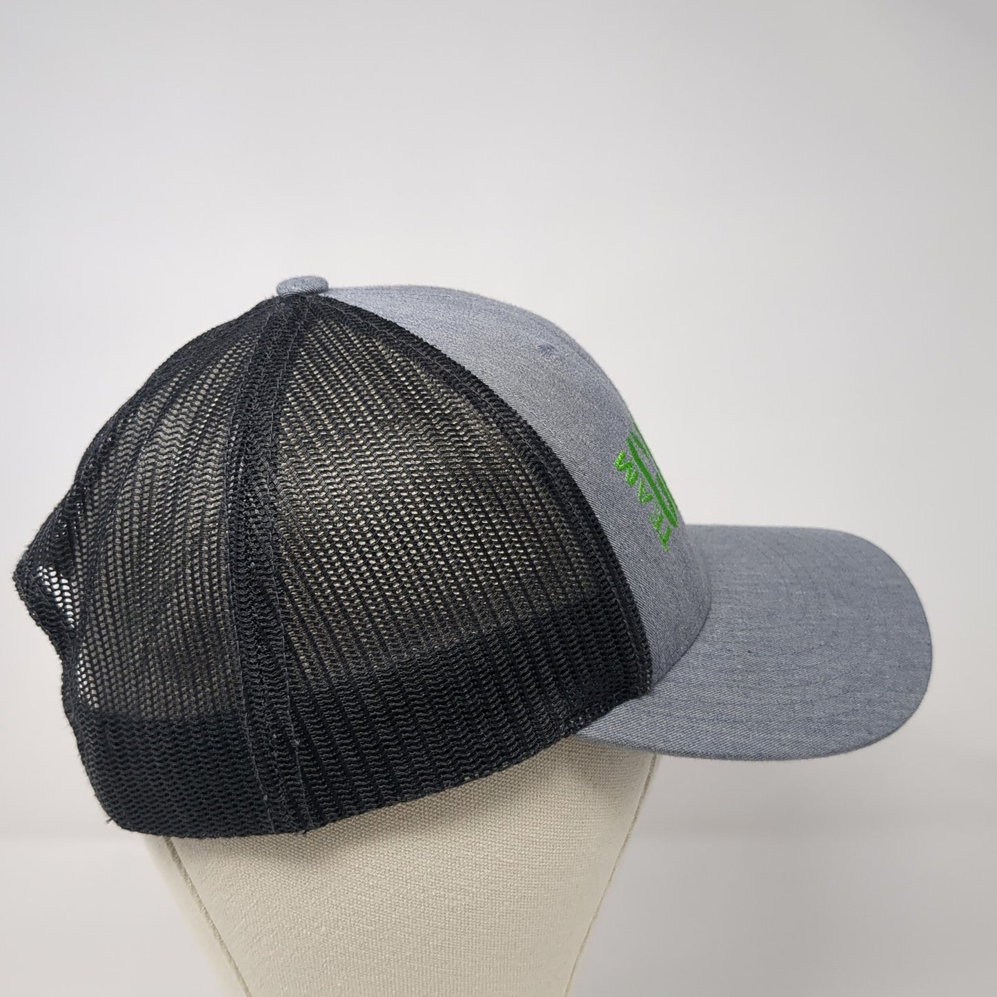 Team Grizzly Motorsports Snapback Trucker Hat Gray Large Mesh Back Richardson