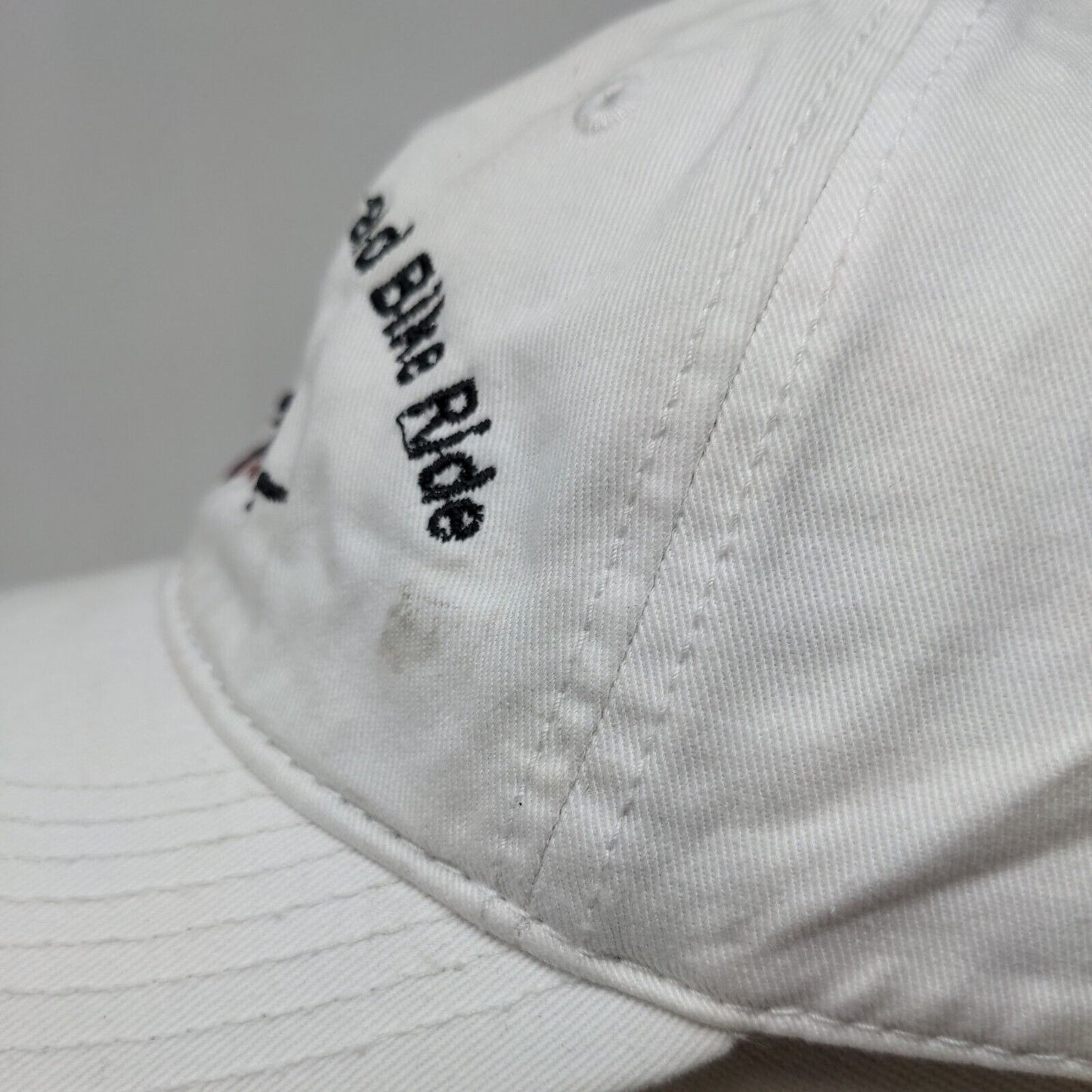 Shannon's Fish Fry and Bike Ride Strapback Hat White OS Embroidered The Game