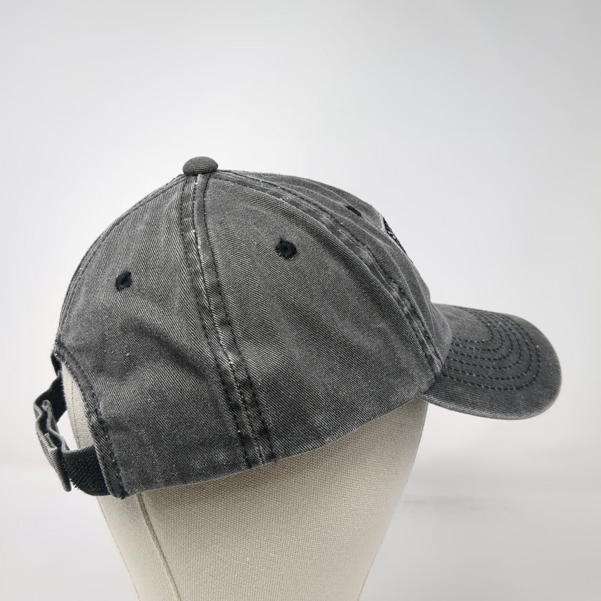 DPC Baseball Cap Gray One Size Monochrome American Flag Patch 6-Panel Cotton Hat