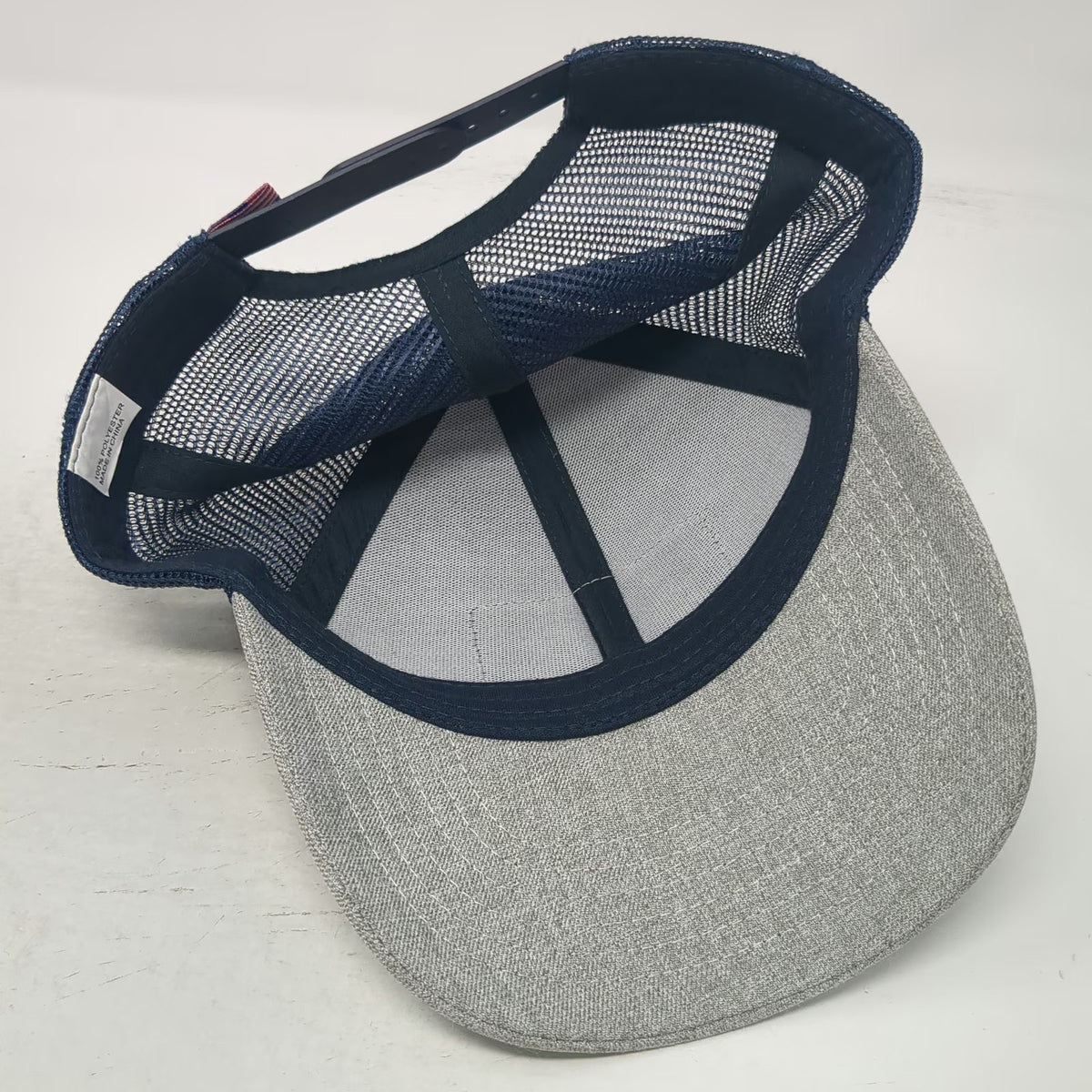 C-A-L Ranch Stores Trucker Hat Gray Blue One Size Mesh Back Snapback Patch Logo