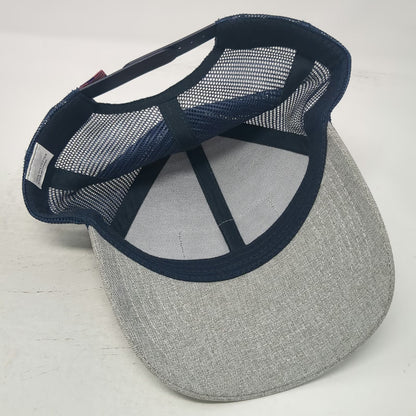 C-A-L Ranch Stores Trucker Hat Gray Blue One Size Mesh Back Snapback Patch Logo