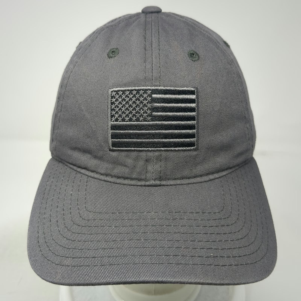 Rapid Dominance Baseball Cap Gray One Size American Flag Slideback Cotton Hat